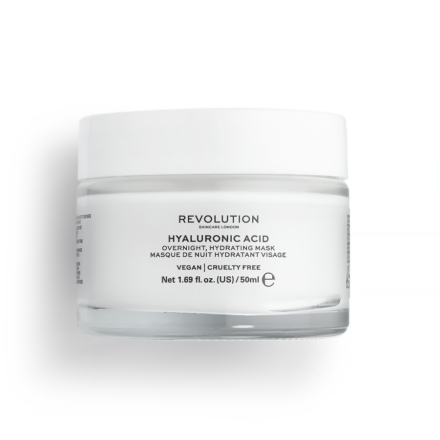 Revolution Skincare Hyaluronic Acid Overnight Hydrating maska na obličej 50 ml Revolution