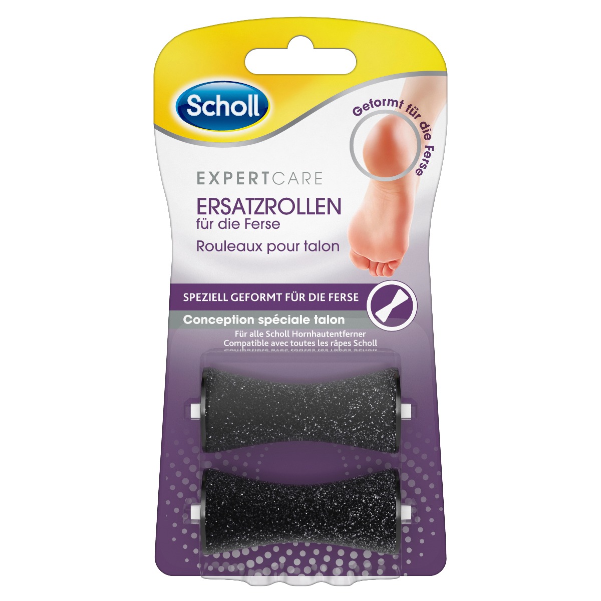 Scholl Velvetsmooth Rotační hlavice na popraskané paty 2 ks Scholl