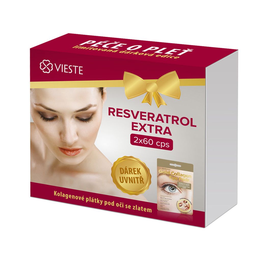 Vieste Resveratrol Extra 2x60 kapslí + dárek Vieste