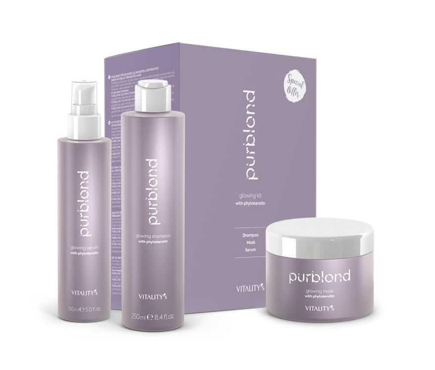 Vitality’s Purblond Glowing Kit with Phytokeratin set na vlasy blond