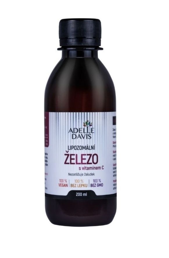 Adelle Davis Lipozomální Železo s vitamínem C 200 ml Adelle Davis