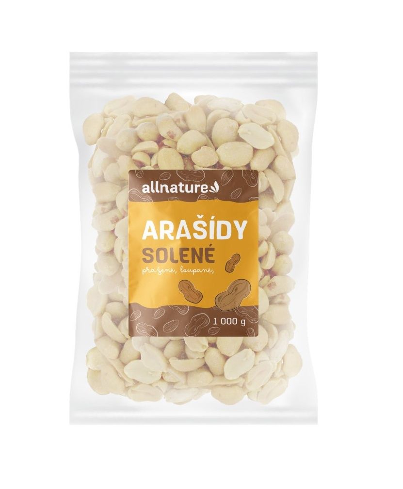 Allnature Arašídy pražené loupané solené 1000 g Allnature