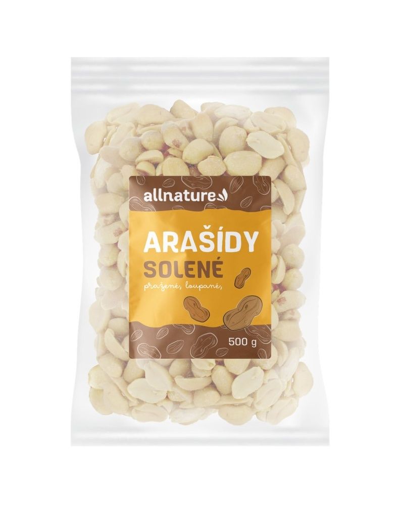 Allnature Arašídy pražené loupané solené 500 g Allnature