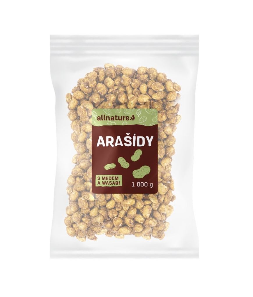 Allnature Arašídy s medem a wasabi 1000 g Allnature