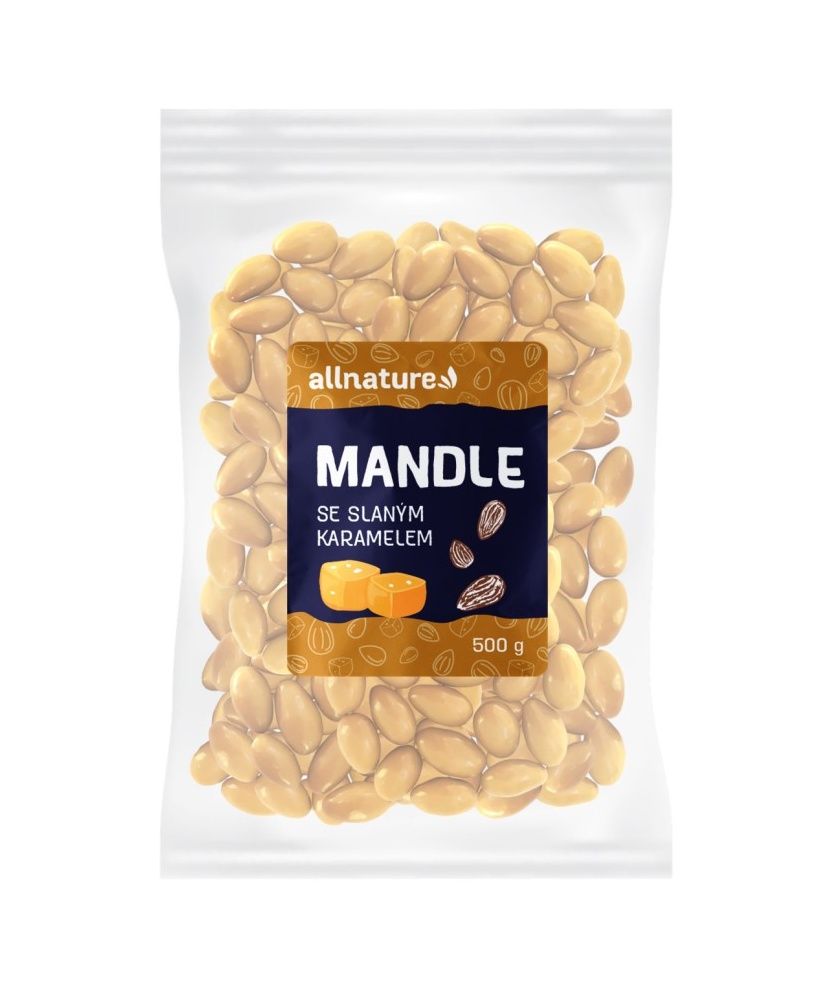 Allnature Mandle se slaným karamelem 500 g Allnature