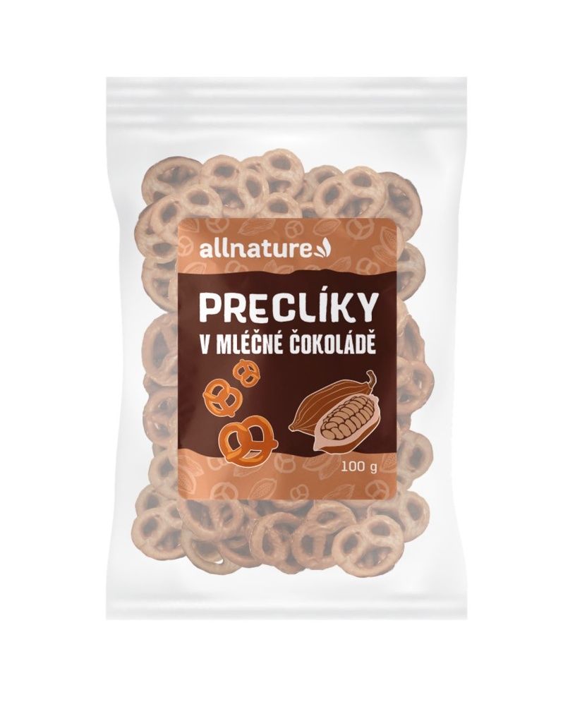 Allnature Preclíky v mléčné čokoládě 100 g Allnature