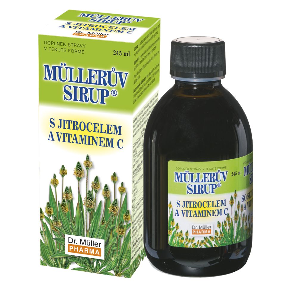 Dr. Müller Müllerův sirup s jitrocelem a vitaminem C 245 ml Dr. Müller