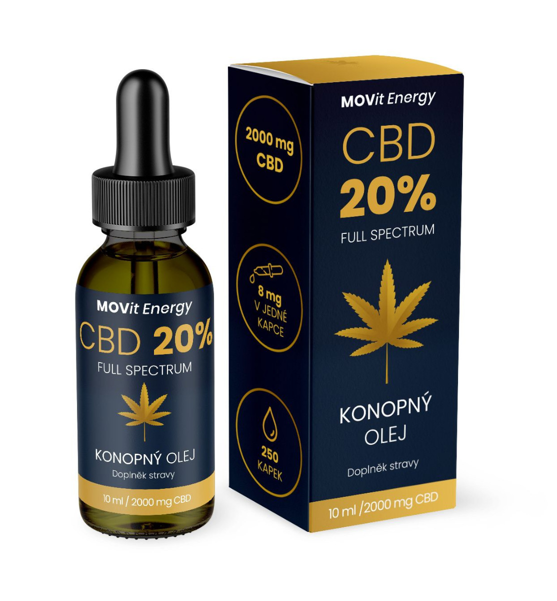 MOVit Energy CBD 20% Full Spectrum konopný olej 10 ml MOVit Energy