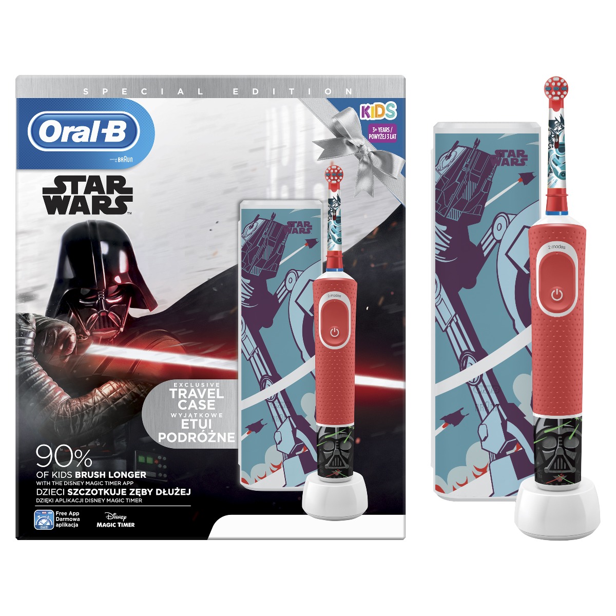 Oral-B Vitality Kids Star Wars elektrický zubní kartáček + cestovní pouzdro Oral-B