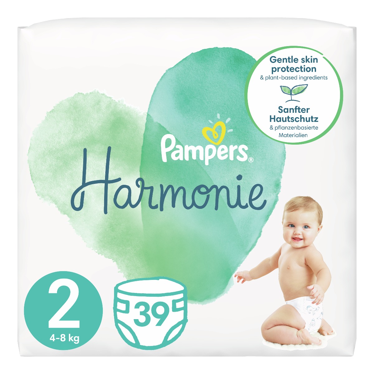 Pampers Harmonie vel. 2 4–8 kg dětské pleny 39 ks Pampers