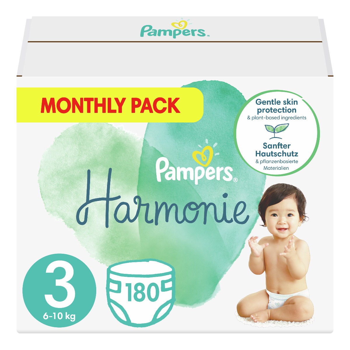 Pampers Harmonie vel. 3 6–10 kg dětské pleny 180 ks Pampers