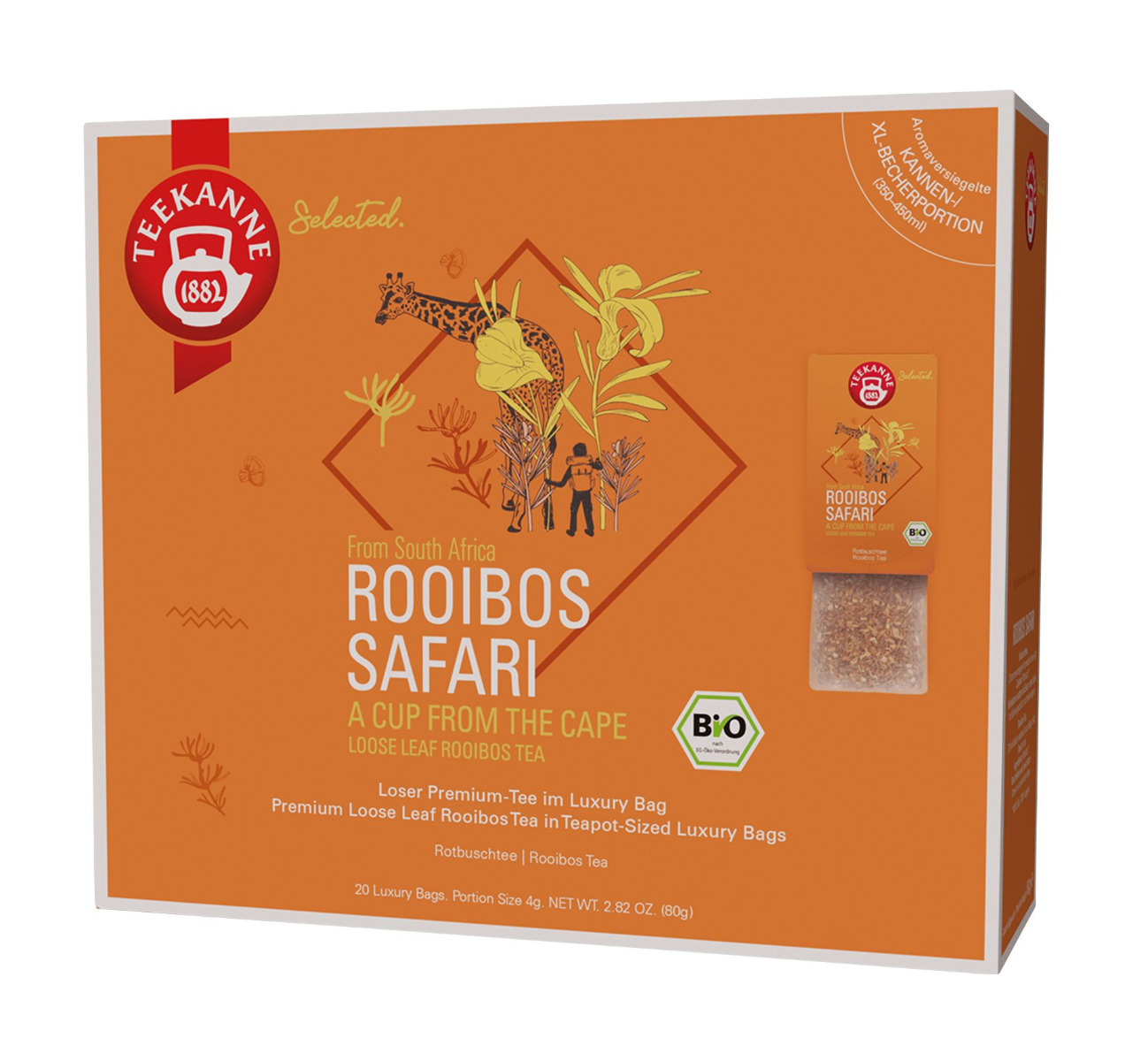 Teekanne Rooibos Safari Luxury Bags BIO 20x4 g Teekanne