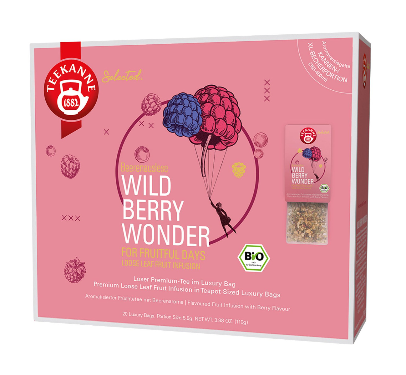 Teekanne Wild Berry luxury Bags BIO 20x5