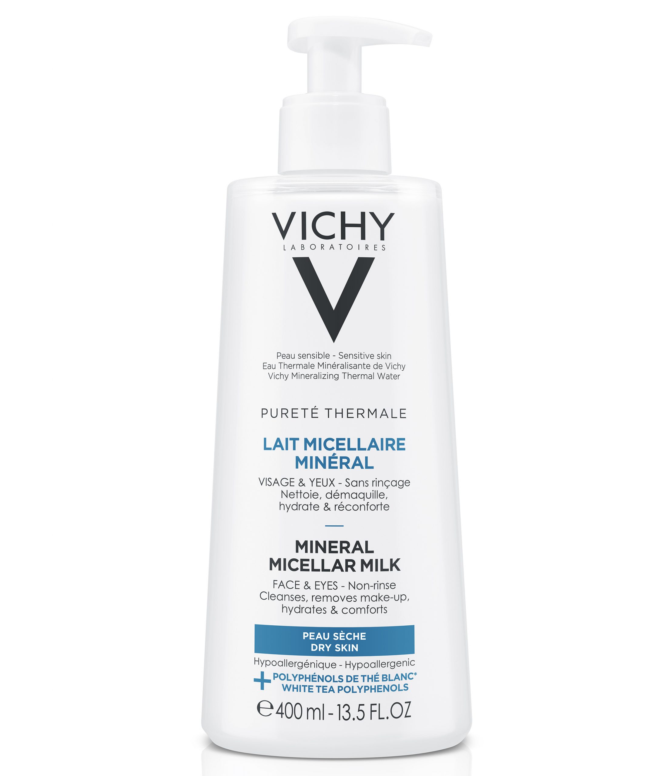 Vichy Pureté thermale Minerální micelární mléko pro suchou pleť 400 ml Vichy