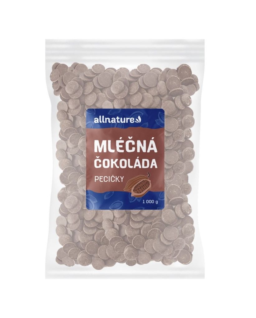 Allnature Mléčná čokoláda pecičky 1000 g Allnature