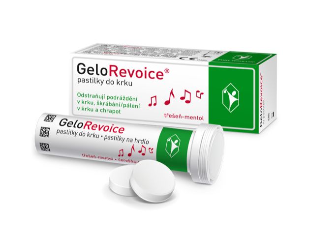 GeloRevoice Třešeň - mentol pastilky do krku 10 ks GeloRevoice