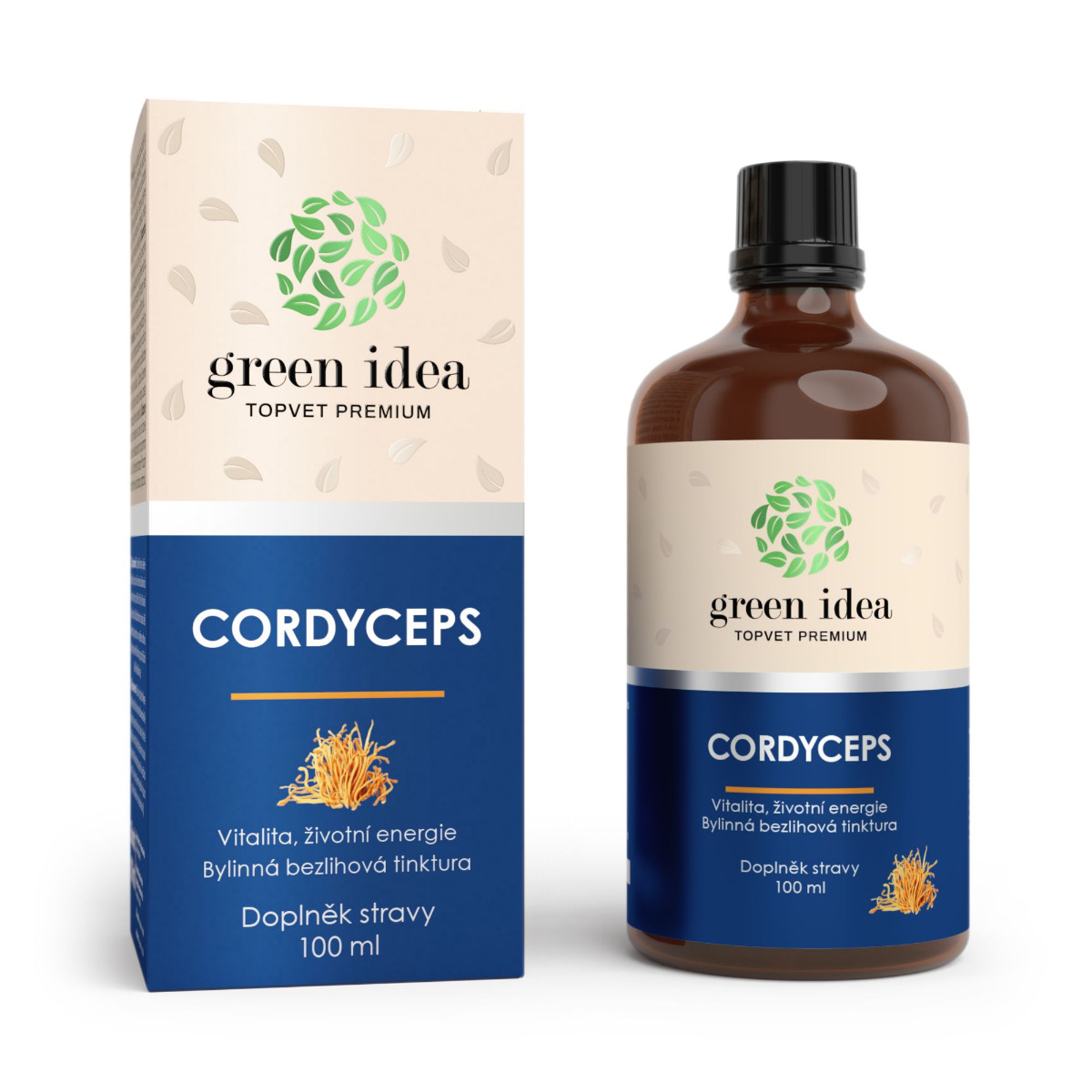 Green idea Cordyceps bezlihový extrakt 100 ml Green idea