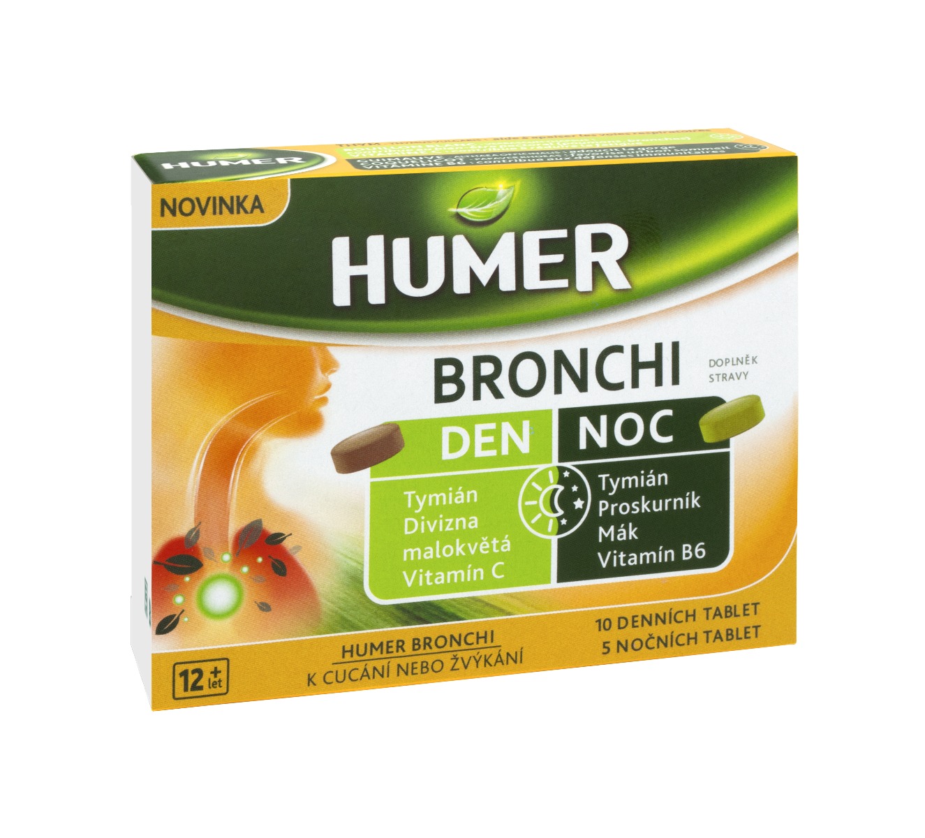 Humer BRONCHI den a noc 15 tablet Humer