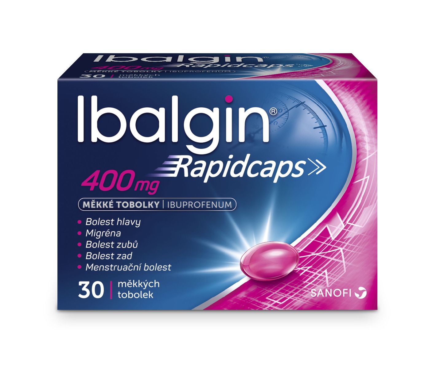 Ibalgin Rapidcaps 400 mg 30 měkkých tobolek Ibalgin