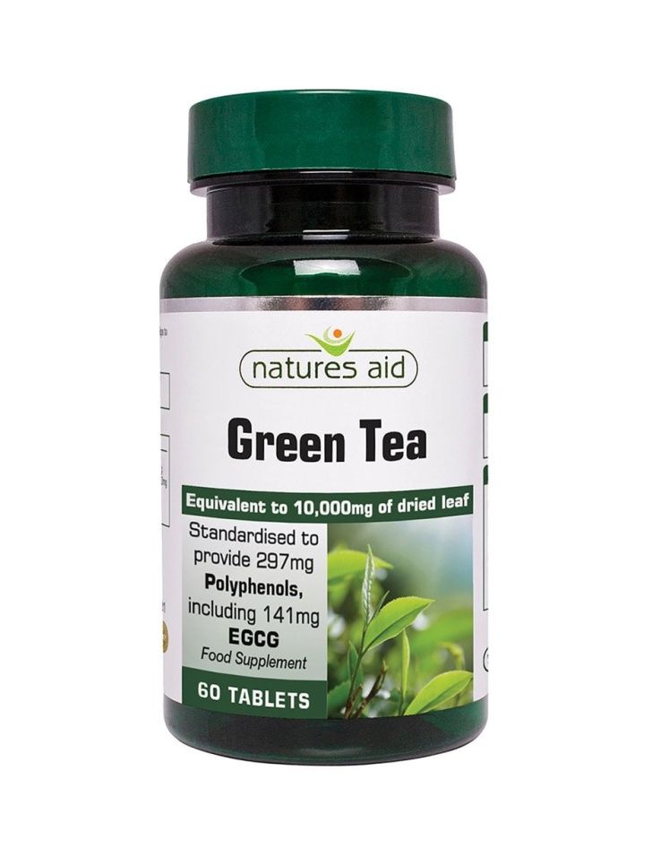 Natures Aid Zelený čaj 10 000 mg 60 tablet Natures Aid