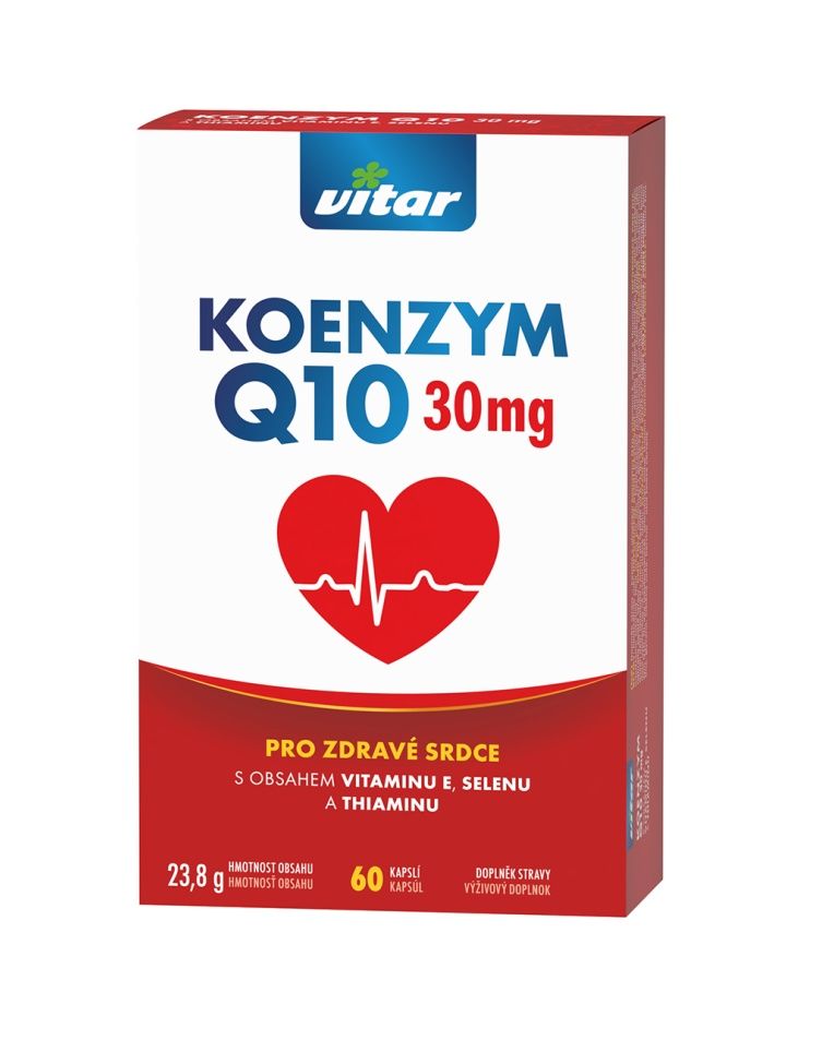 Vitar Koenzym Q10 30 mg + Selen + vitamin E + thiamin 60 kapslí Vitar