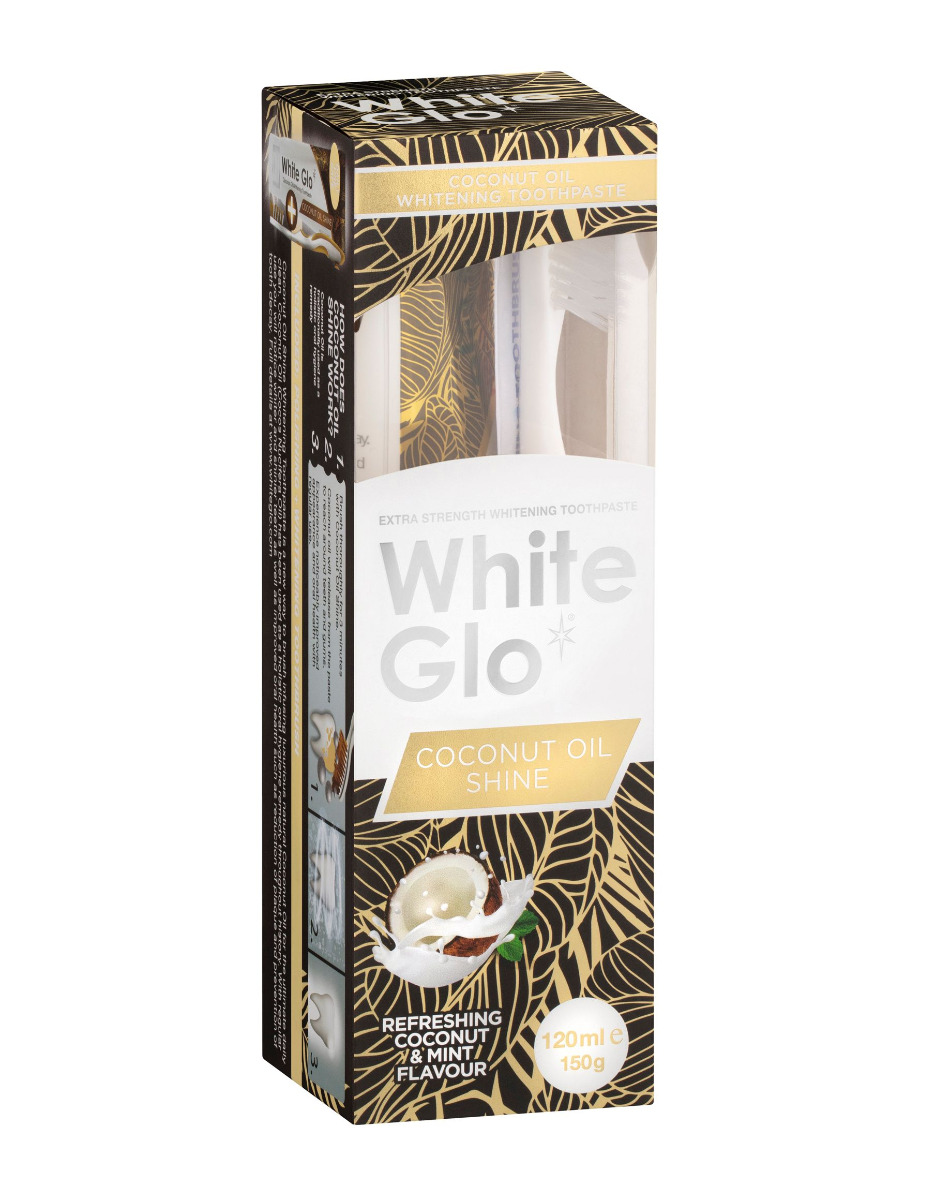 White Glo Bělicí zubní pasta s kokosovým olejem 120 ml + kartáček White Glo