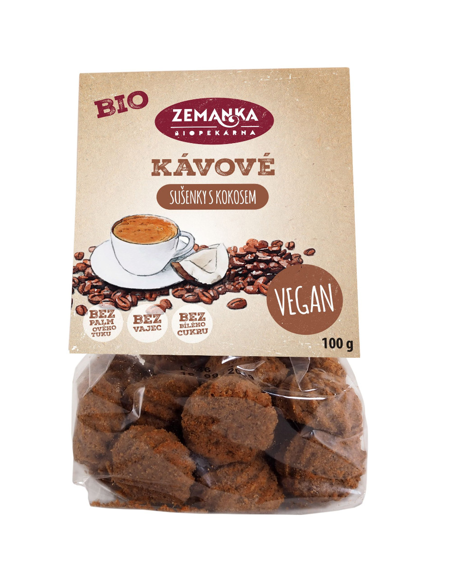 Zemanka BIO Kávové hrudky s kokosem 100 g Zemanka