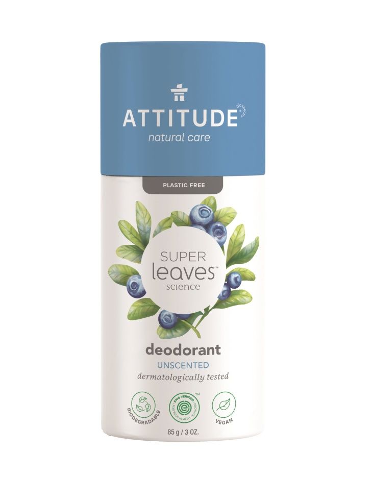 ATTITUDE Super leaves Přírodní tuhý deodorant bez vůně 85 g ATTITUDE