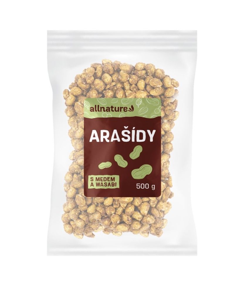 Allnature Arašídy s medem a wasabi 500 g Allnature