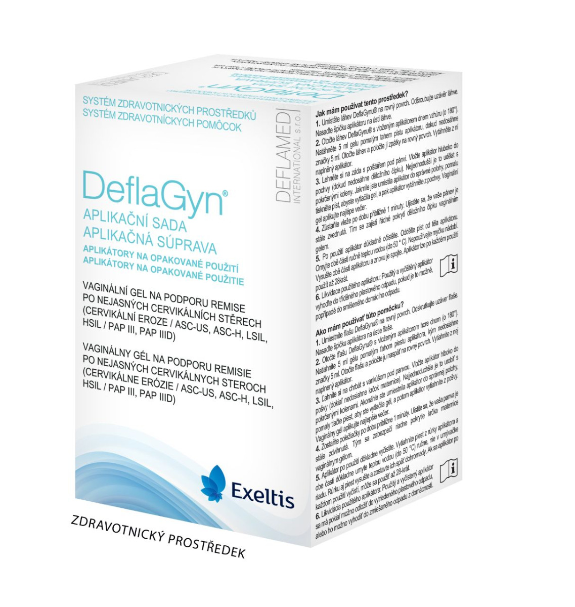 DeflaGyn Aplikační sada vaginální gel 150 ml + 2 aplikátory DeflaGyn