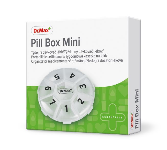 Dr.Max Pill Box Mini týdenní dávkovač léků 1 ks Dr.Max
