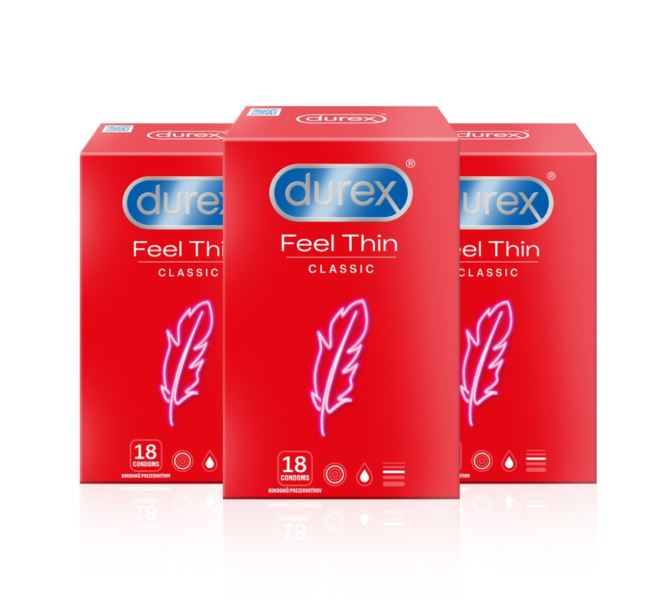 Durex Feel Thin Classic kondomy pack 54 ks Durex