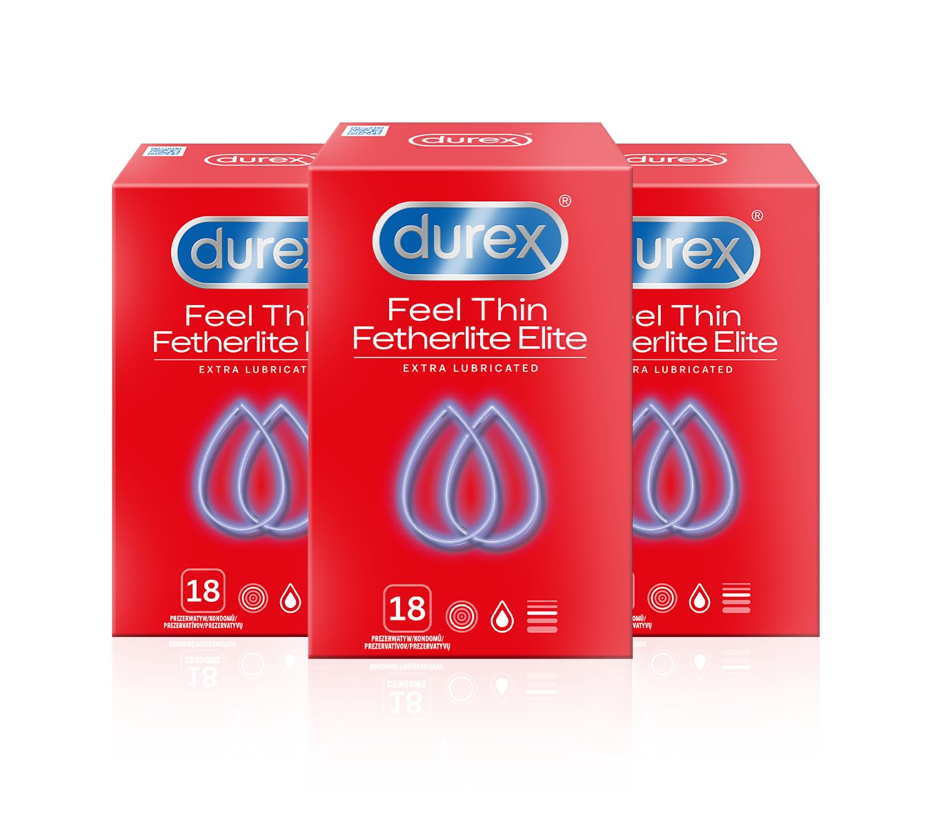 Durex Feel Thin Extra Lubricated kondomy pack 54 ks Durex