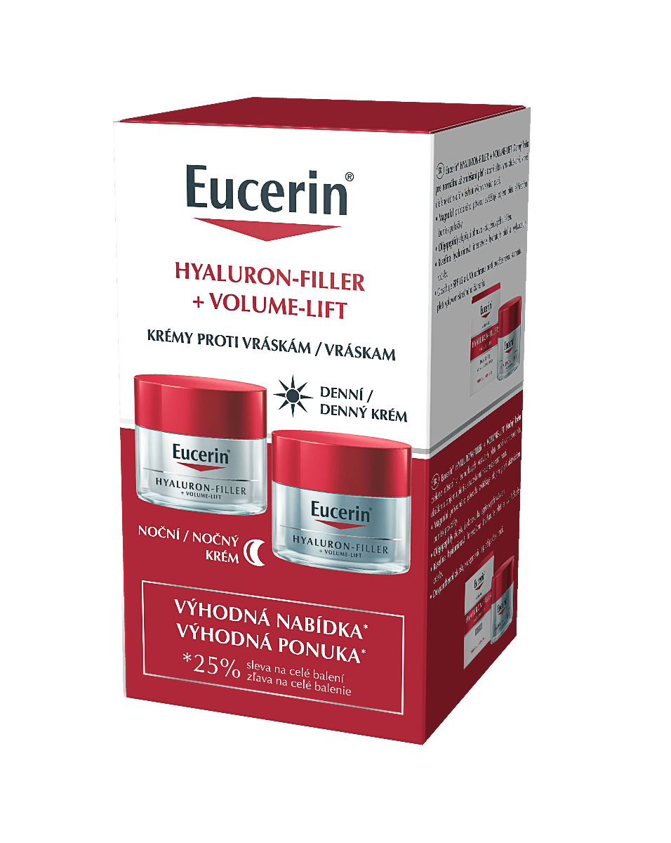 Eucerin Hyaluron-Filler + Volume-Lift duopack denní a noční krém Eucerin