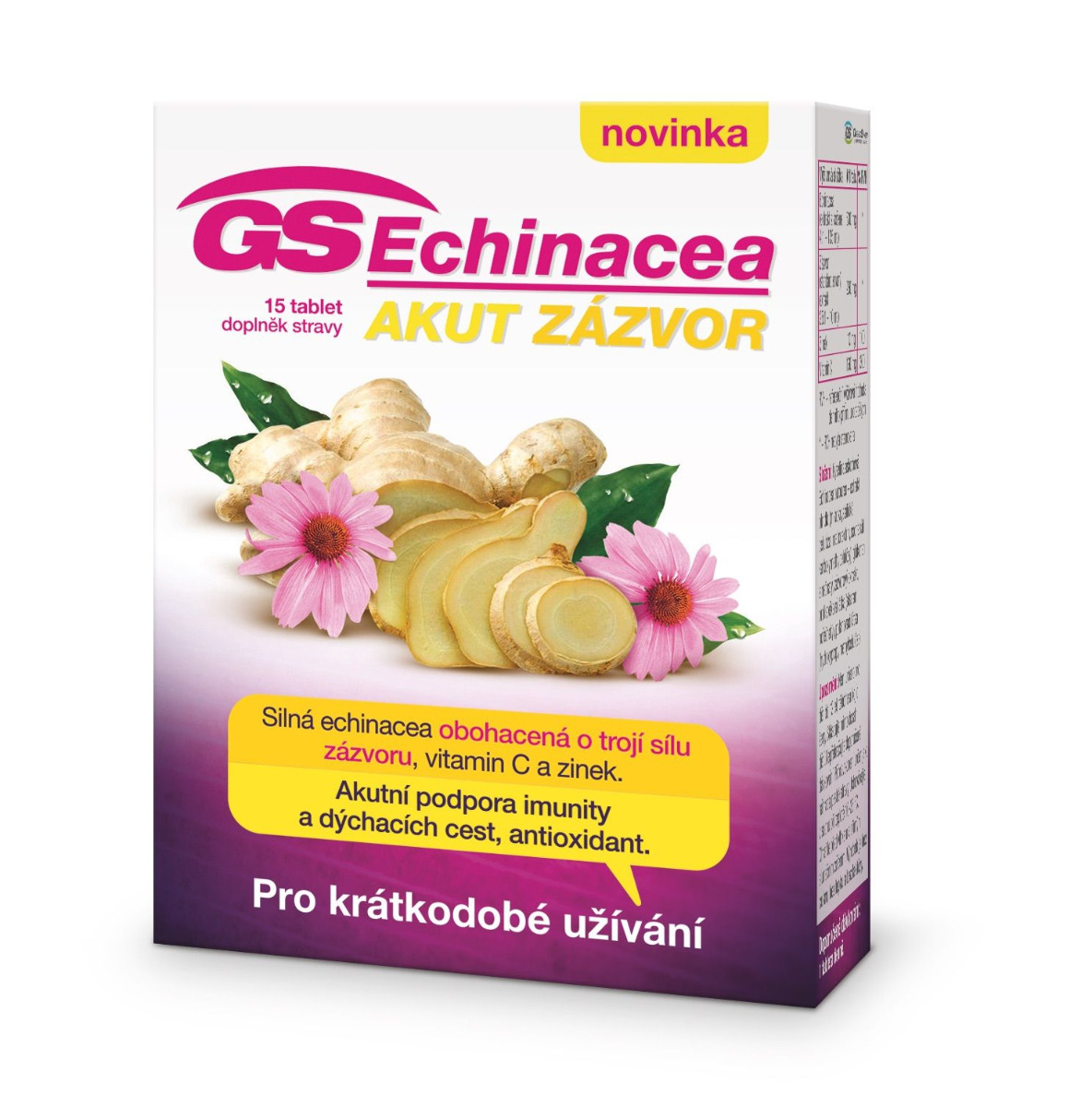 GS Echinacea Akut zázvor 15 tablet GS
