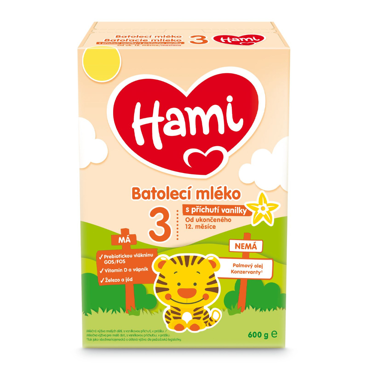 Hami 3 s příchutí vanilky 600 g Hami