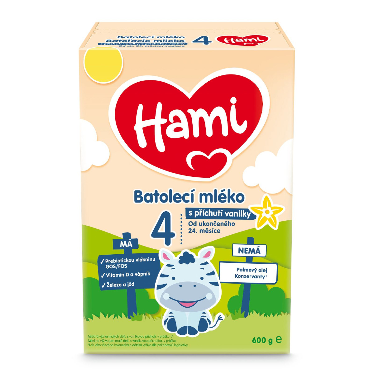 Hami 4 s příchutí vanilky 600 g Hami