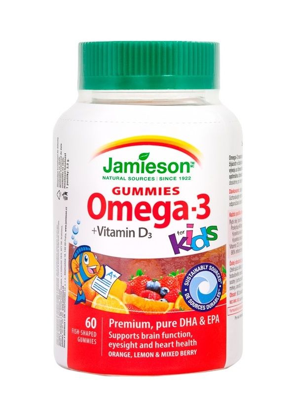 Jamieson Omega-3 Kids Gummies 60 želatinových pastilek Jamieson