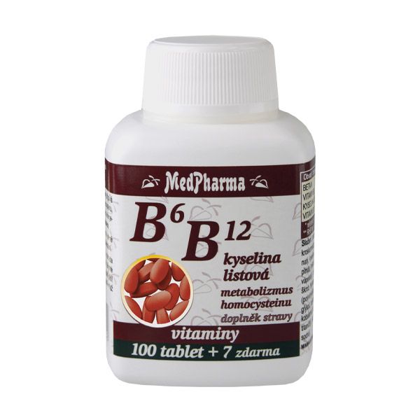 Medpharma B6 B12 + kyselina listová 107 tablet Medpharma