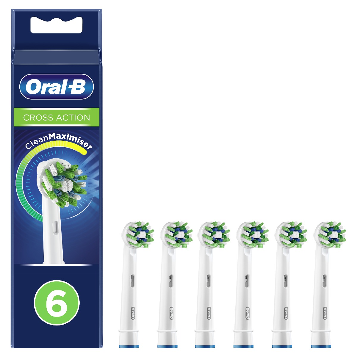 Oral-B EB 50-6 CrossAction náhradní hlavice s technologií CleanMaximiser 6 ks Oral-B