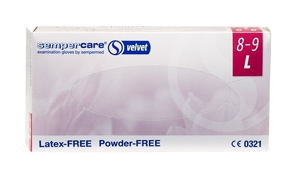 Sempercare Nitril Velvet Jednorázové rukavice vel. L 200 ks Sempercare