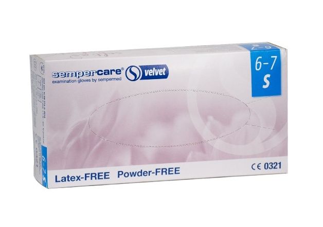 Sempercare Nitril Velvet Jednorázové rukavice vel. S 200 ks Sempercare