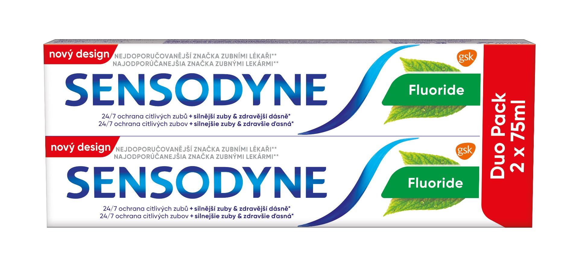Sensodyne Fluoride zubní pasta 2x75 ml Sensodyne