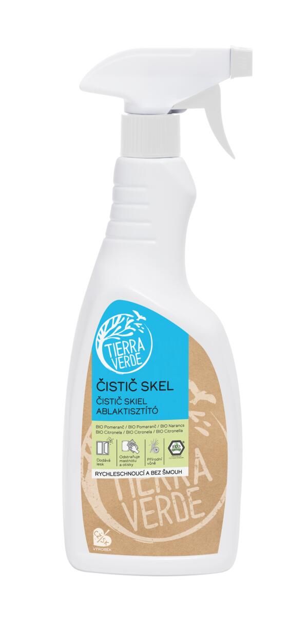 Tierra Verde Čistič skel BIO pomeranč a citronela rozprašovač 750 ml Tierra Verde