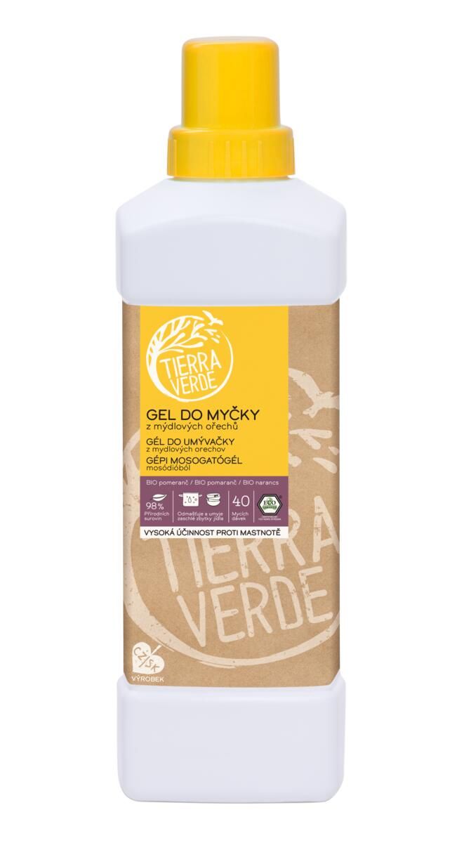 Tierra Verde Gel do myčky BIO Pomeranč láhev 1 l Tierra Verde