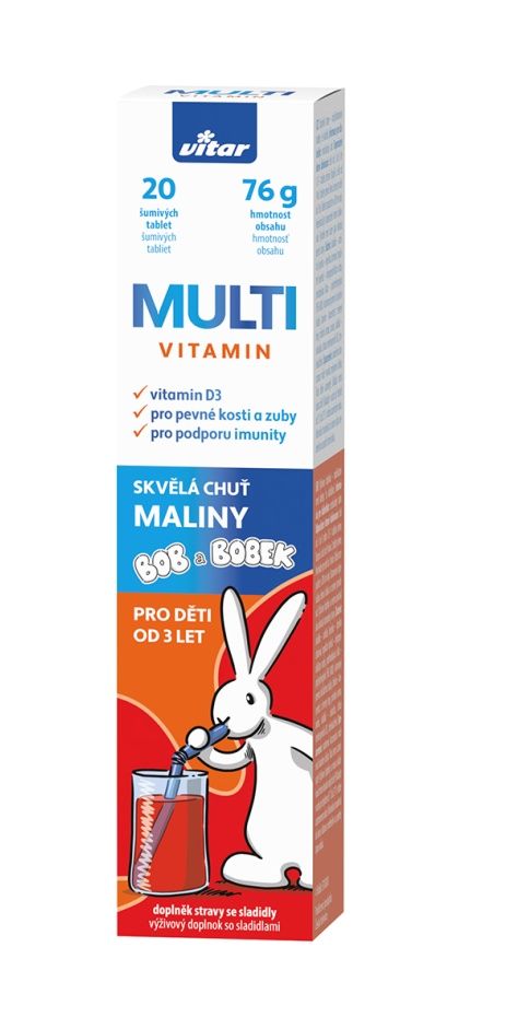 Vitar Kids Multivitamin 20 šumivých tablet Vitar