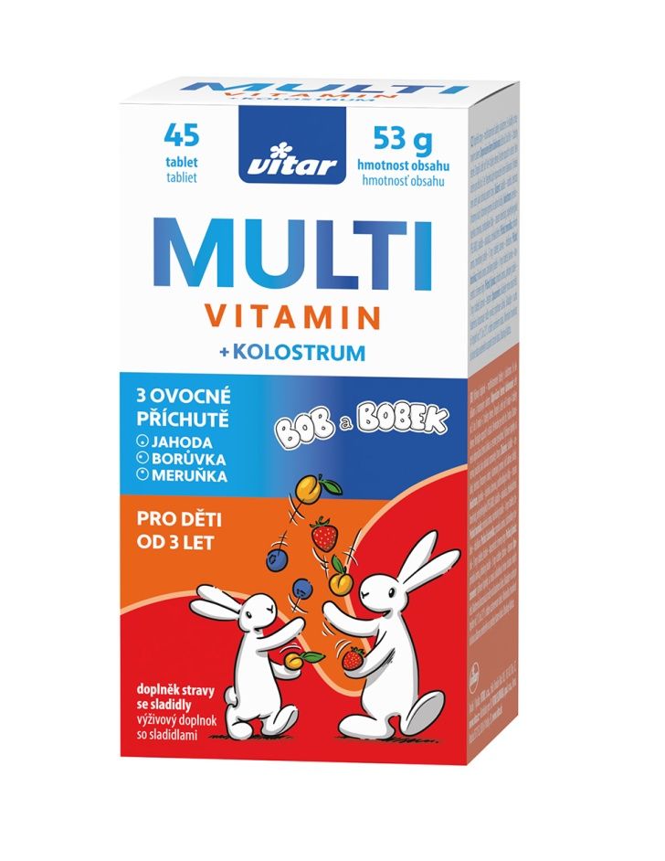 Vitar Kids Multivitamin + Kolostrum 45 tablet Vitar