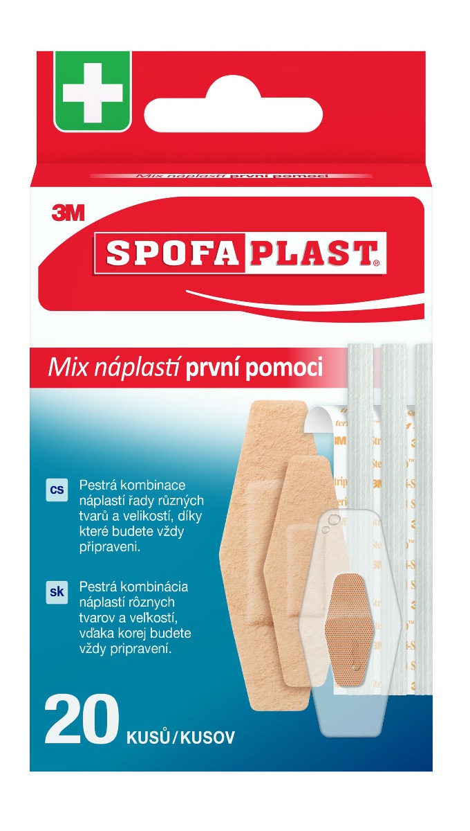 3M Spofaplast 607 Náplasti první pomoci mix 20 ks 3M