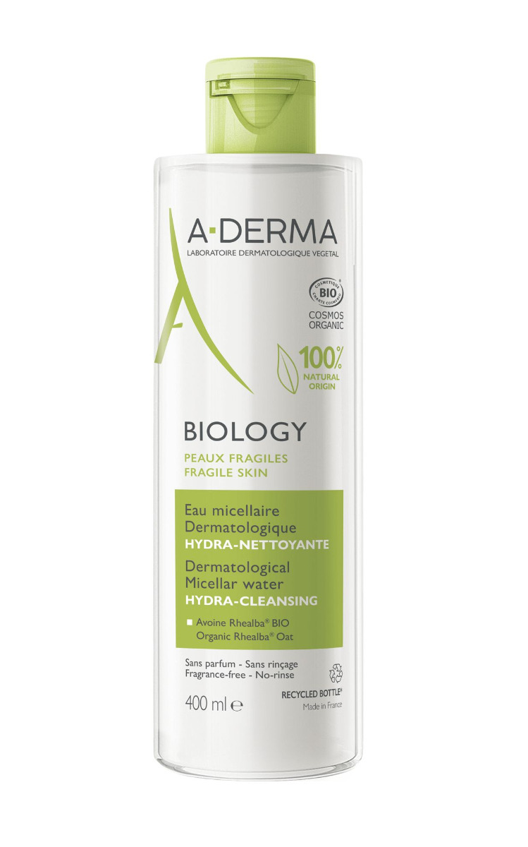 A-Derma BIOLOGY Dermatologická micelární voda HYDRATAČNÍ-ČISTICÍ 400 ml A-Derma