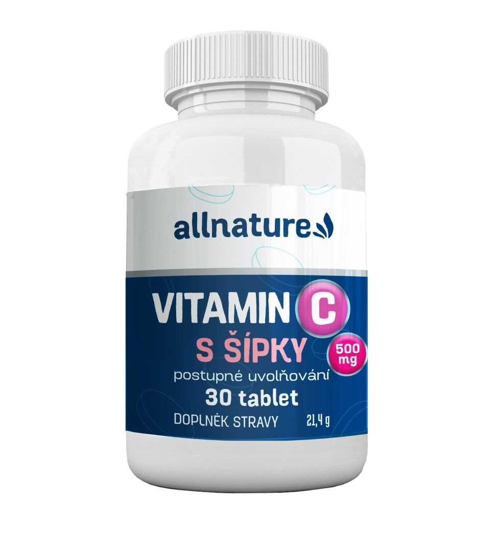 Allnature Vitamín C s šípky 500 mg 30 tablet Allnature